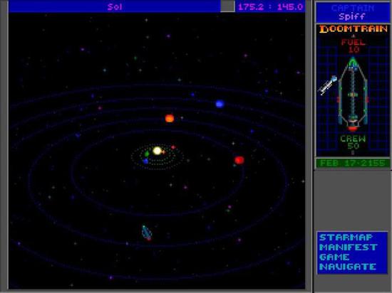 星系探索界面：在和平的星系内可以随意飞行探索