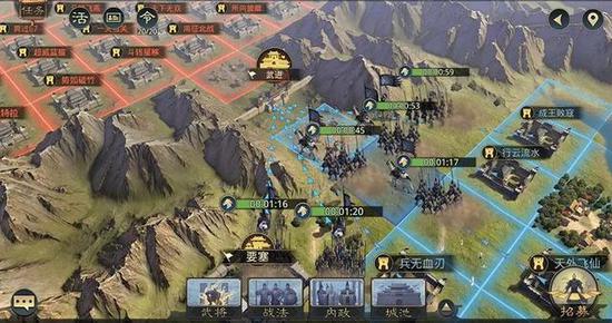  游戏中标志性的关隘攻防战