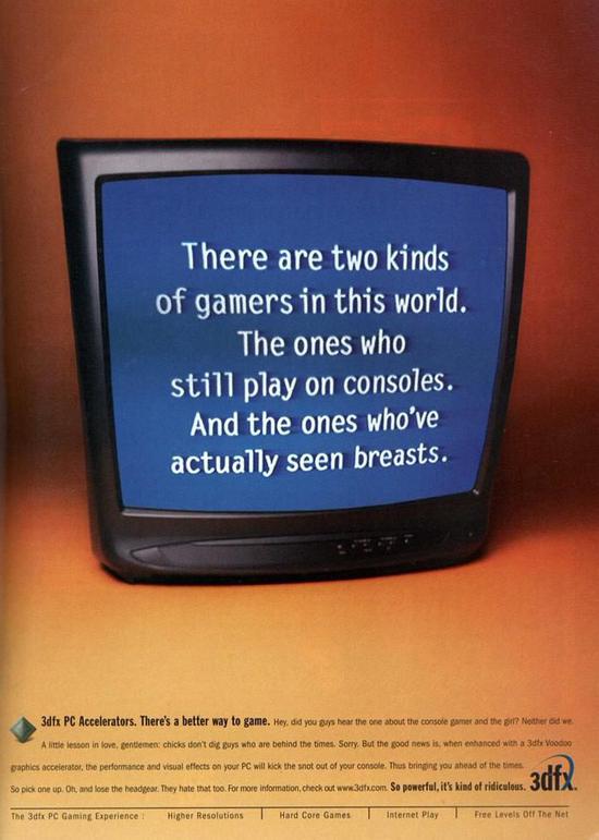 显卡厂商3dfx的一则广告（1999年）