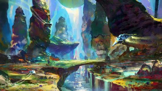 《无人深空》早期概念艺术（2014年）