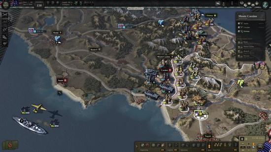 选择一个总部时，游戏会在其影响区域周围绘制一条白线