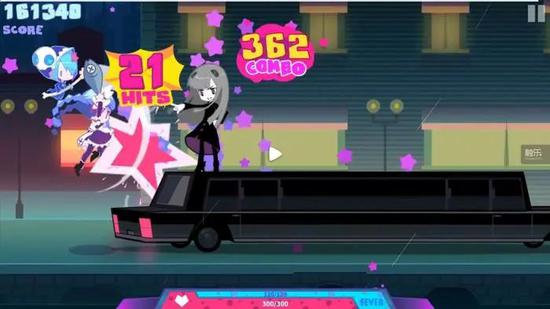 作为一款双键音游，《Muse Dash》的界面很像一款平台动作游戏