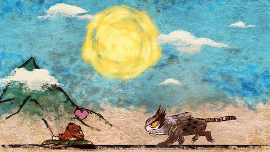 在游戏中处处可见有趣的原始壁画