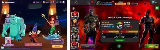 Disney Sorcerer’s Arena and Marvel Contest of Champions