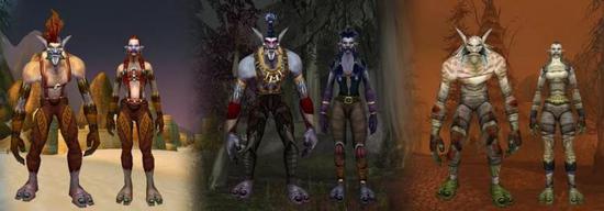 魔兽世界中的巨魔外形（砂巨魔、黑暗巨魔、亡灵巨魔）
