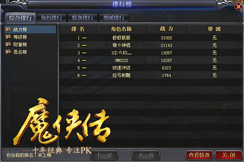 图1  排行系统一目了然，对应项目轻松提升