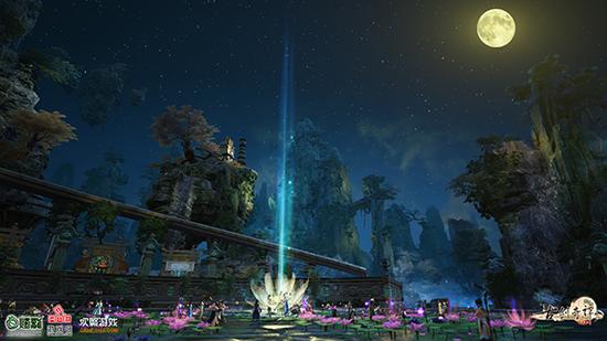 图1《古剑奇谭网络版》玩家等待烟花庆典