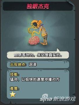 僵尸榨汁机boss图鉴大全之独眼杰克详细解析