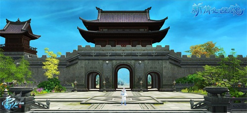 全新帮会城市城门恢弘