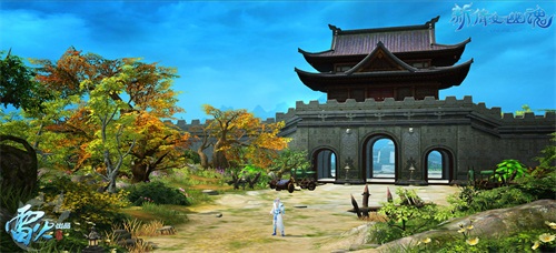 全新帮会城市城门恢弘大气