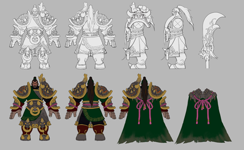 武圣皮肤设计概念稿