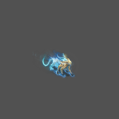 孟极施放法术时，魂影破体而出效果草图