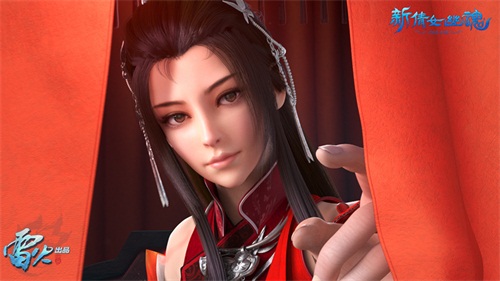 红衣女刀撩开花轿微微一笑