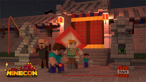 图3：《我的世界》与中国传统放鞭炮场景完美融合