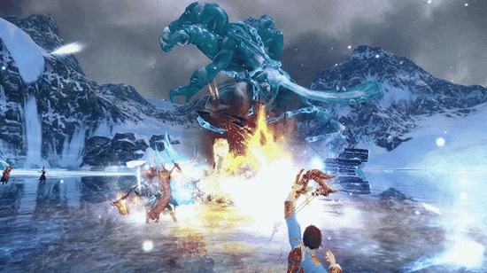 图2 与跨服BOSS对抗场景