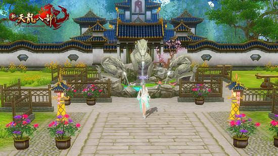 图2：巨龙喷泉，流水潺潺