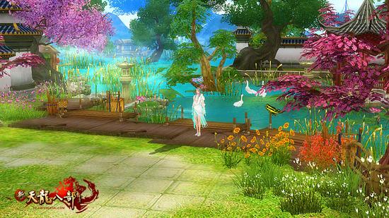 图5：天鹅嬉戏，蜂飞蝶舞