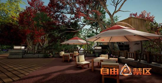 新手镇内的风景，FPS游戏创新