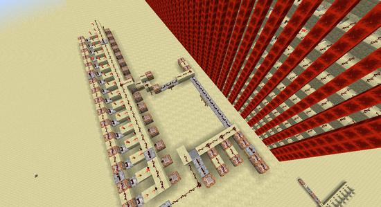 复杂的红石电路与命令方块构成的程序网络