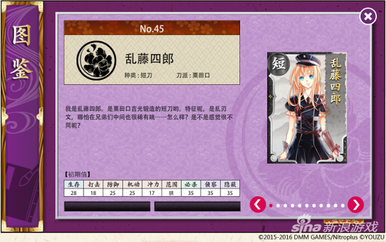 刀剑乱舞online刀男乱藤四郎属性介绍