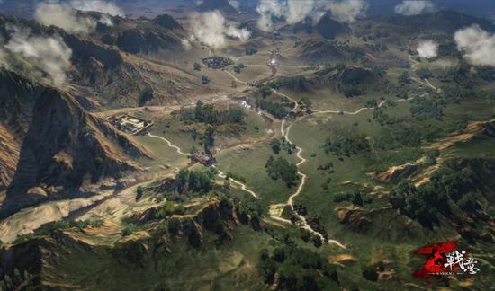图三：山川纵横，城池沟壑， 1.5测《战意》世界揭开面纱一角