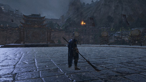 图五：雨水与关刀的招式效果融为一体，挥洒间豪情尽现压K