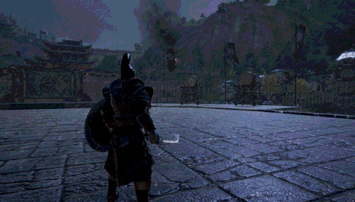 图五：刀与盾挥洒出雨水，佐证游戏单机品质