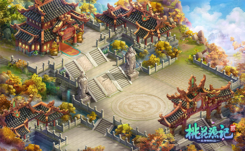 图3《桃花源记2》帮派场景