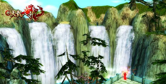 老君坛眺望瀑布