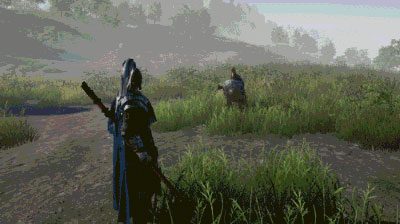 使用关刀跳劈可以破盾毙敌