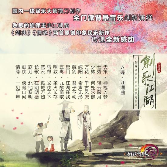 《剑网3》音乐专辑A碟曲目