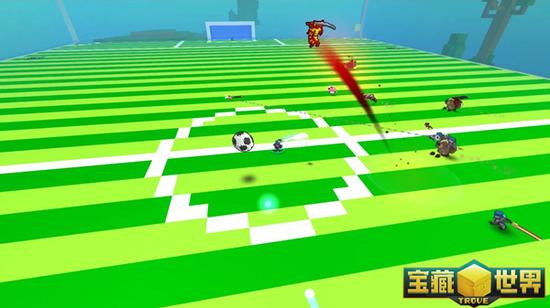 图3 《宝藏世界》玩家足球赛激烈赛况