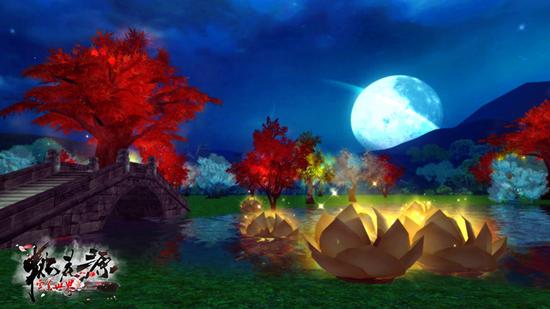 图8：夜晚“瑶池境”风光