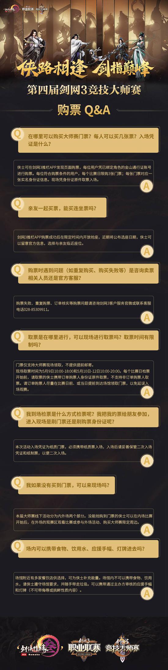 大师赛门票售票FAQ
