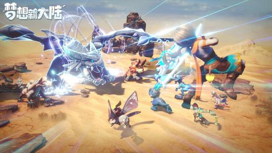 手游《梦想新大陆》游戏局内战斗图