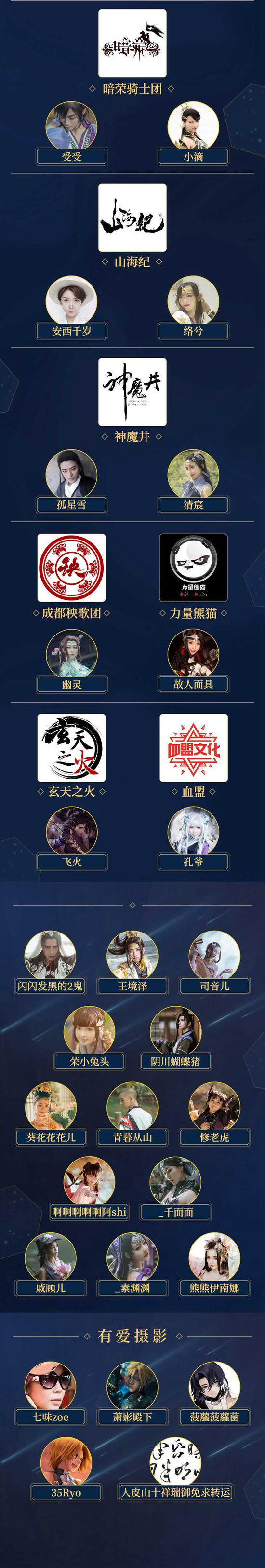 ：同人嘉宾阵容