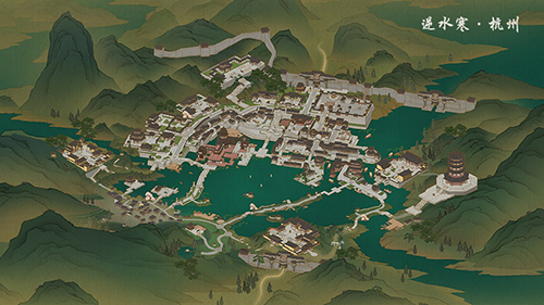 【逆水寒杭州地图】