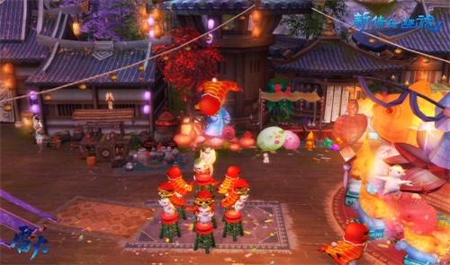 胡巴手举狮子头 欢呼舞师