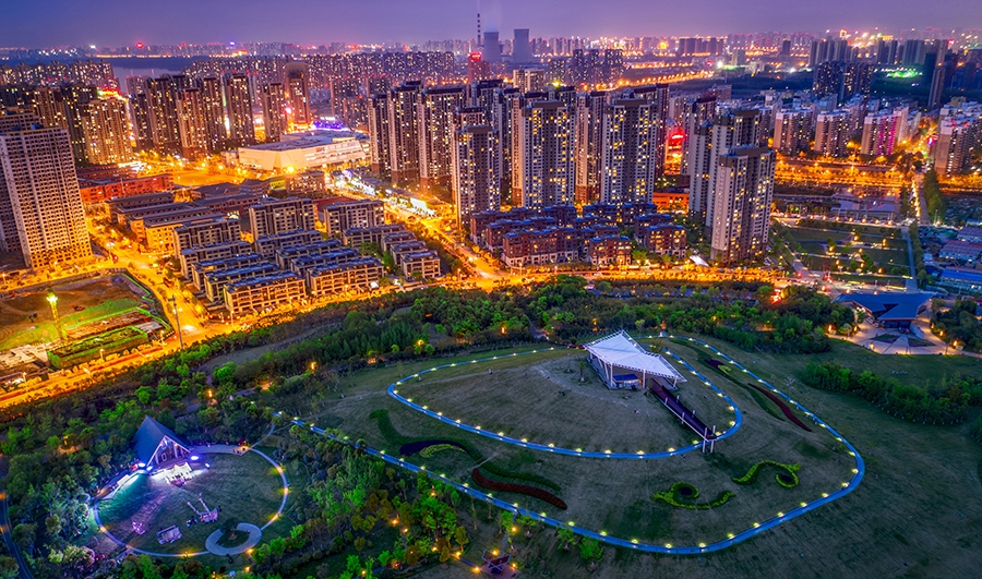 庐州公园绿道推窗即见绿出门可踏青
