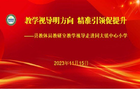 教学视导明方向精准引领促提升庐江县同大镇中心小学教学视导活动
