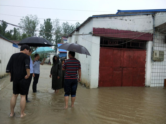 寿县双庙集镇积极组织志愿者开展防汛活动