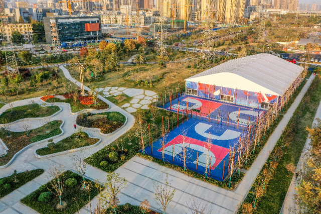 27万平方米罍街公园建成开放