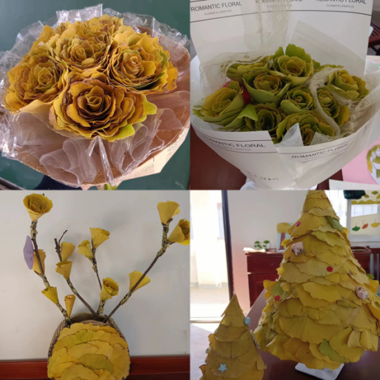 慧心巧思 银杏叶玩出新花样——庐江县长岗小学开展银杏叶手工制作活