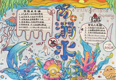 亳州市第九小学开展"珍爱生命 预防溺水"手抄报 黑板报评比活动