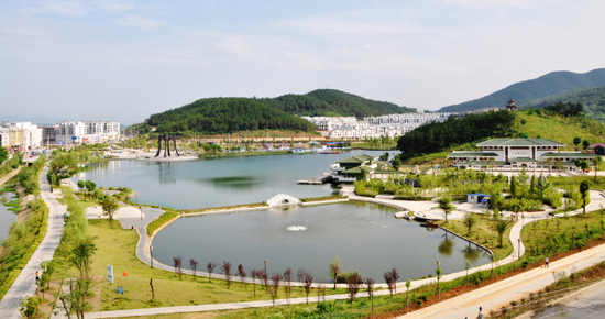 &nbsp;宿松山水公园全景.通讯员 何小兵 摄