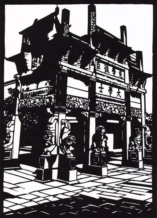 水墨徽州剪纸中