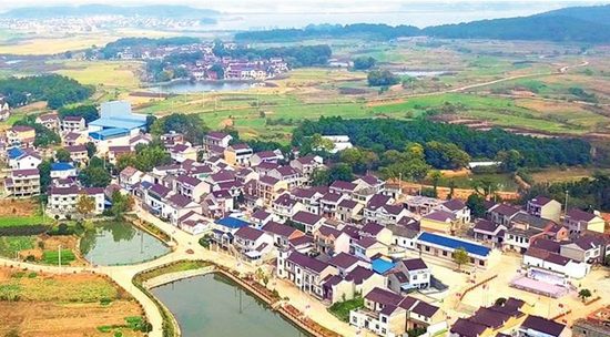 长岭镇赤湖村陈家老屋中心村新貌. 通讯员 王向阳 摄