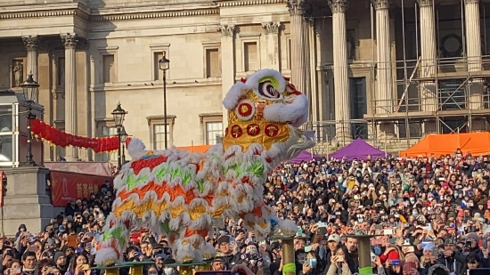 (2023年英国伦敦新春庆典活动现场图)
