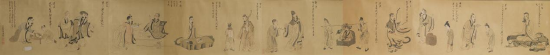 《拟陈老莲人物卷》 30.4×313.1cm 徐子鹤