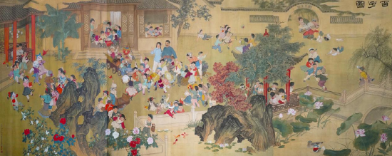《百子图》 1961年 185×467.5cm 柳文田、龚艺岚、徐子鹤